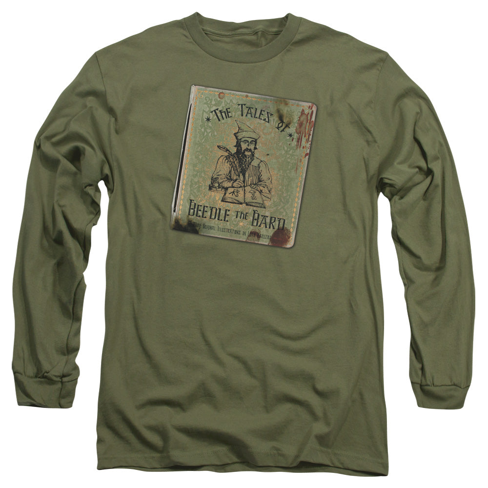 Harry Potter Beedle The Bard Mens Long Sleeve Shirt Military Green Officially Licensed