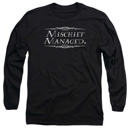 Harry Potter Mischief Managed Mens Long Sleeve Shirt Black Officially Licensed