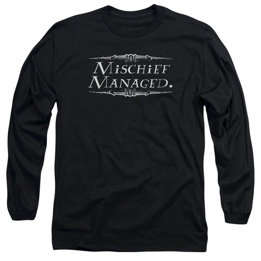Harry Potter Mischief Managed Mens Long Sleeve Shirt Black Officially Licensed