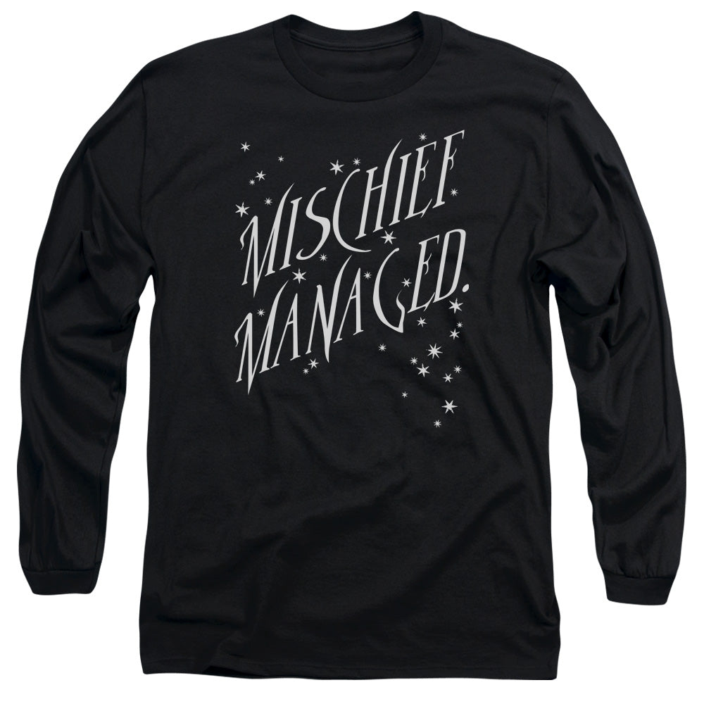 Harry Potter Mischief Managed 4 Mens Long Sleeve Shirt Black