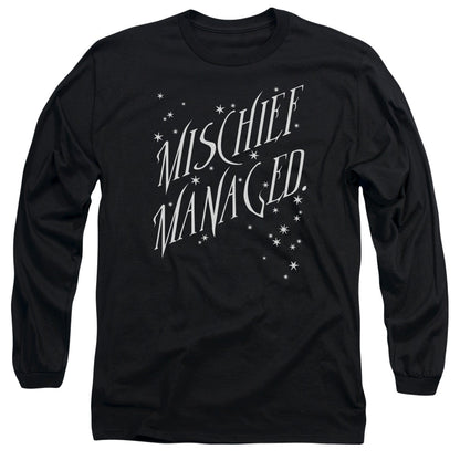 Harry Potter Mischief Managed 4 Mens Long Sleeve Shirt Black