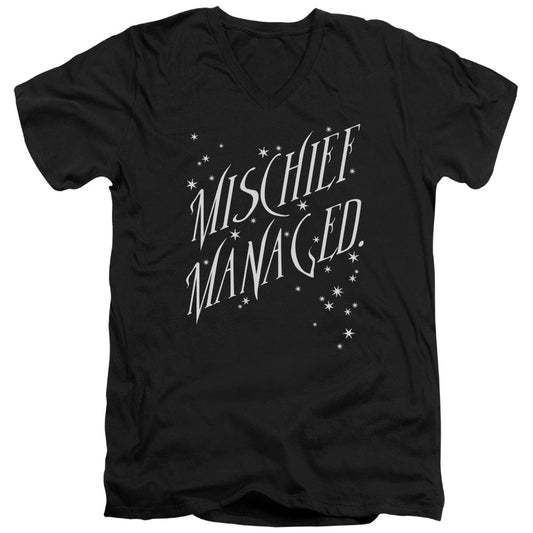 Harry Potter Mischief Managed 4 Mens Slim Fit V-Neck T Shirt Black