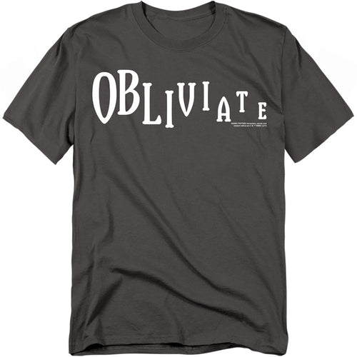 Harry Potter Obliviate Mens T Shirt Charcoal
