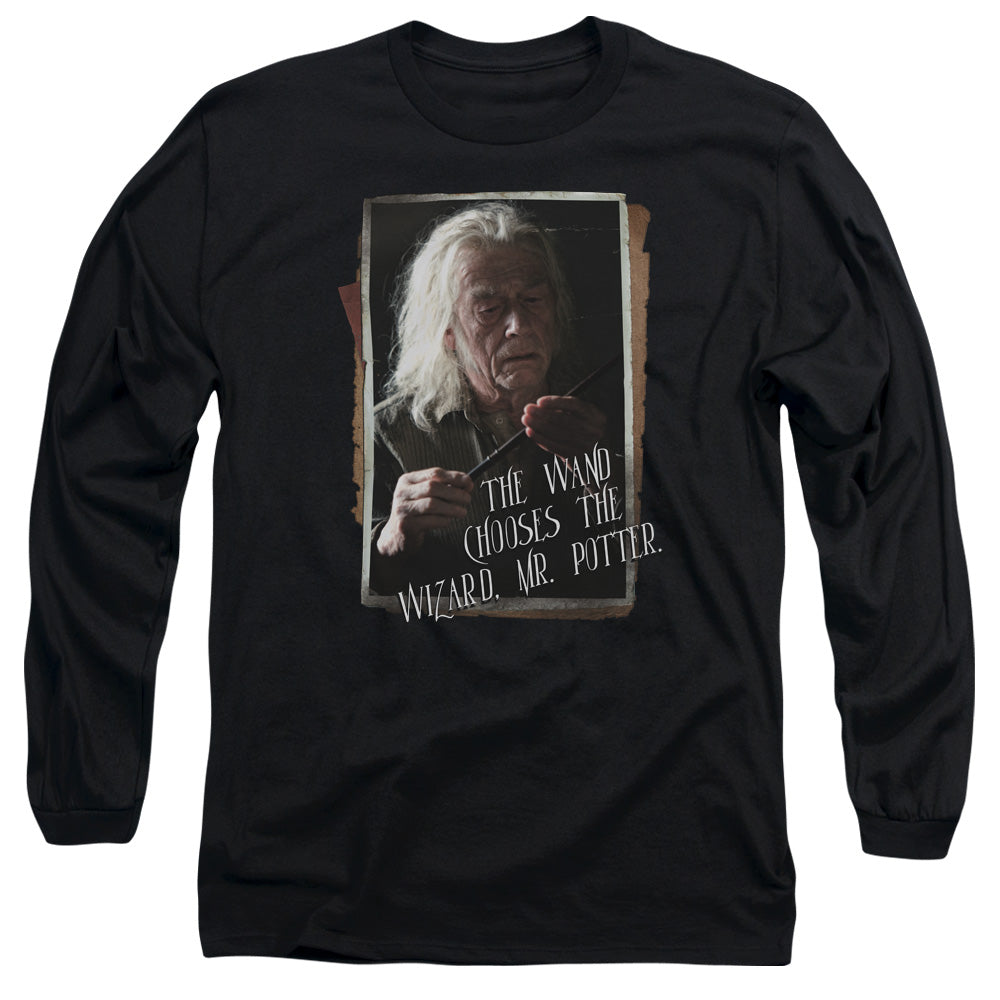 Harry Potter Olivander Mens Long Sleeve Shirt Black Officially Licensed