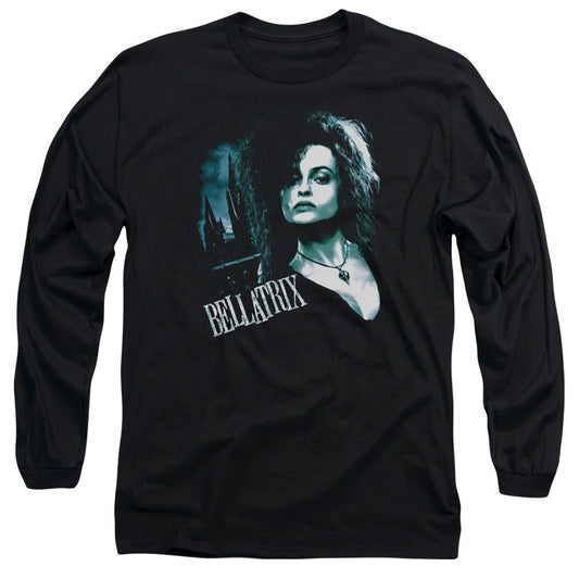 Harry Potter Bellatrix Closeup Mens Long Sleeve Shirt Black