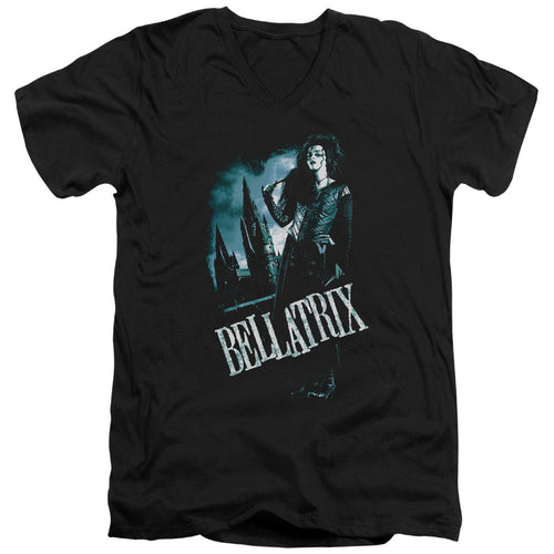 Harry Potter Bellatrix Full Body Mens Slim Fit V-Neck T Shirt Black