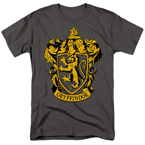 Harry Potter Gryffindor Crest Mens T Shirt Charcoal