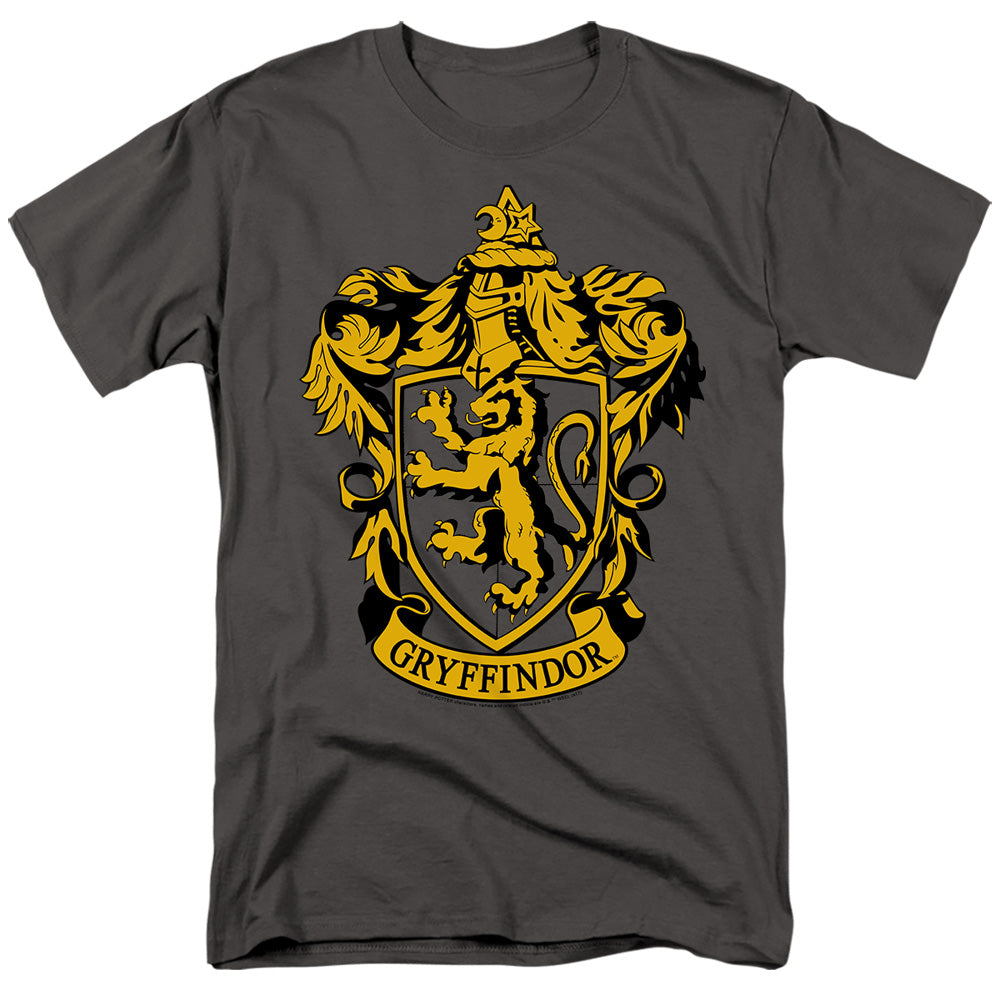 Harry Potter Gryffindor Crest Mens T Shirt Charcoal