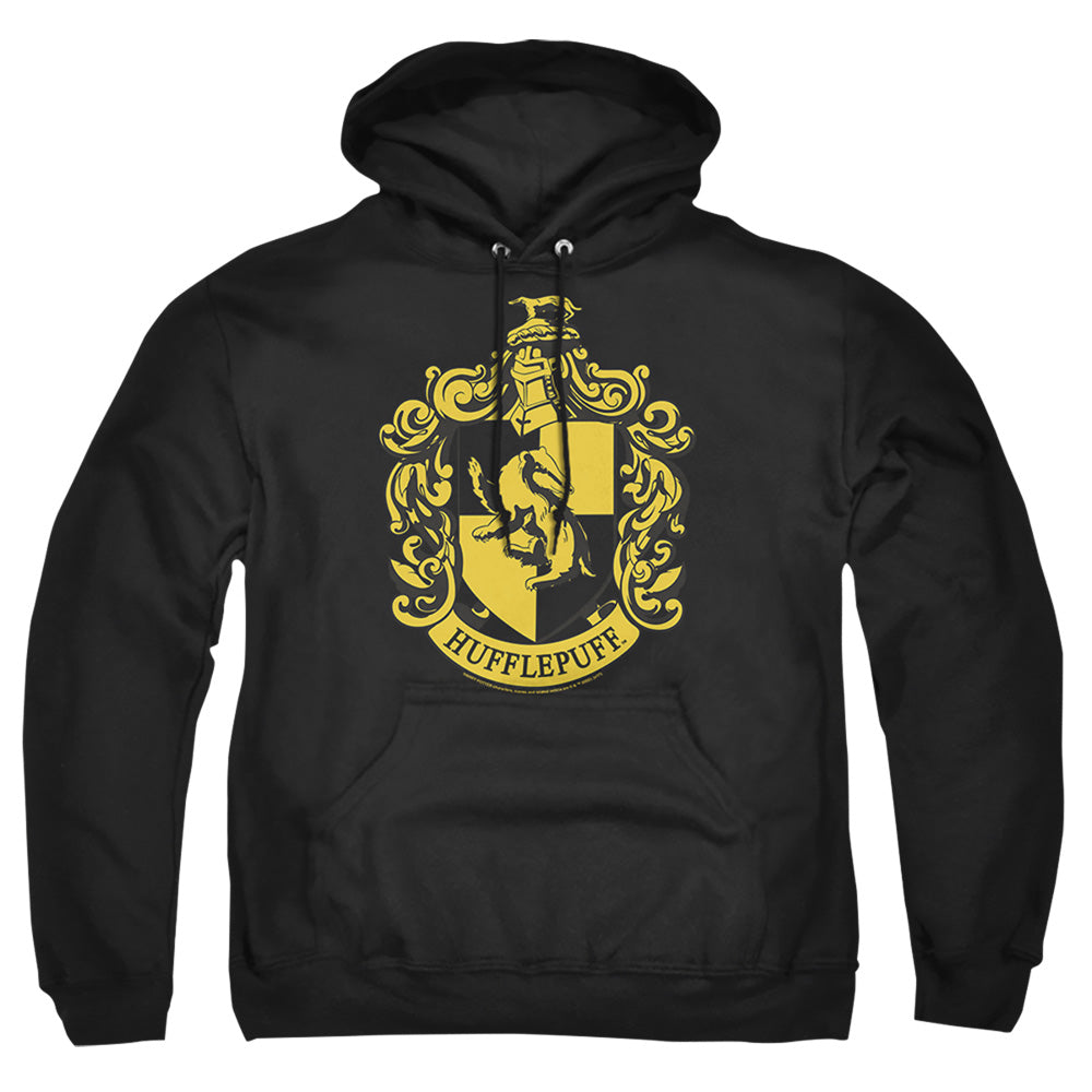 Harry Potter Hufflepuff Crest Mens Hoodie Black