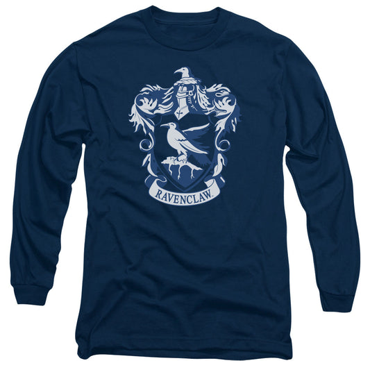 Harry Potter Ravenclaw Crest Mens Long Sleeve Shirt Navy Officially Licensed