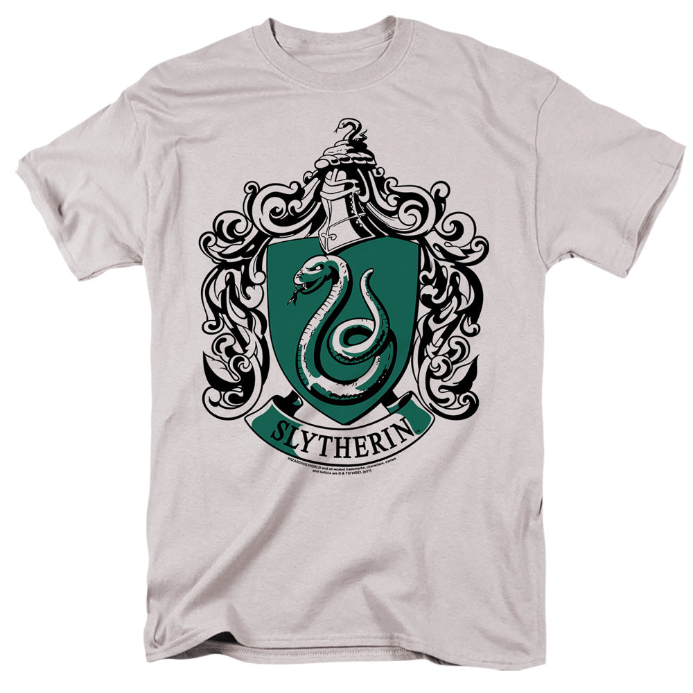 Harry Potter Slytherine Crest Mens T Shirt Silver