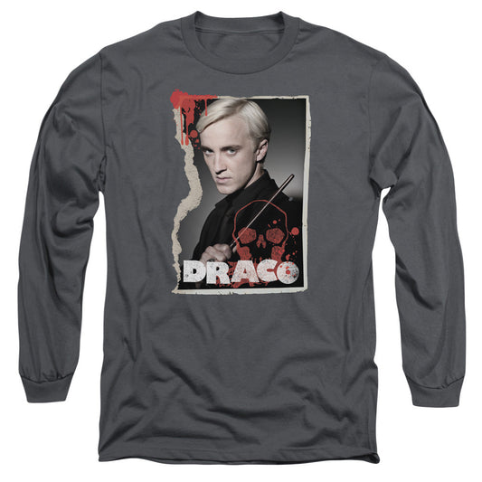 Harry Potter Draco Frame Mens Long Sleeve Shirt Charcoal Officially Licensed