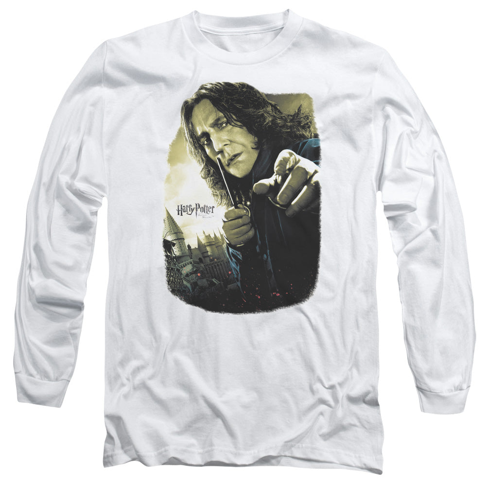 Harry Potter Snape Poster Mens Long Sleeve Shirt White
