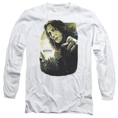 Harry Potter Snape Poster Mens Long Sleeve Shirt White Officially Licensed