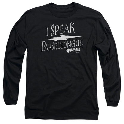 Harry Potter I Speak Parseltongue Mens Long Sleeve Shirt Black Officially Licensed
