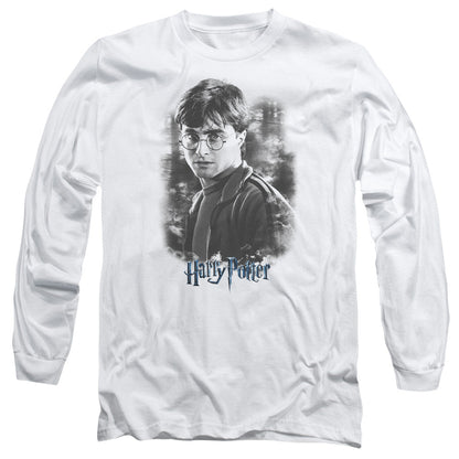 Harry Potter Harry In The Woods Mens Long Sleeve Shirt White Officially Licensed