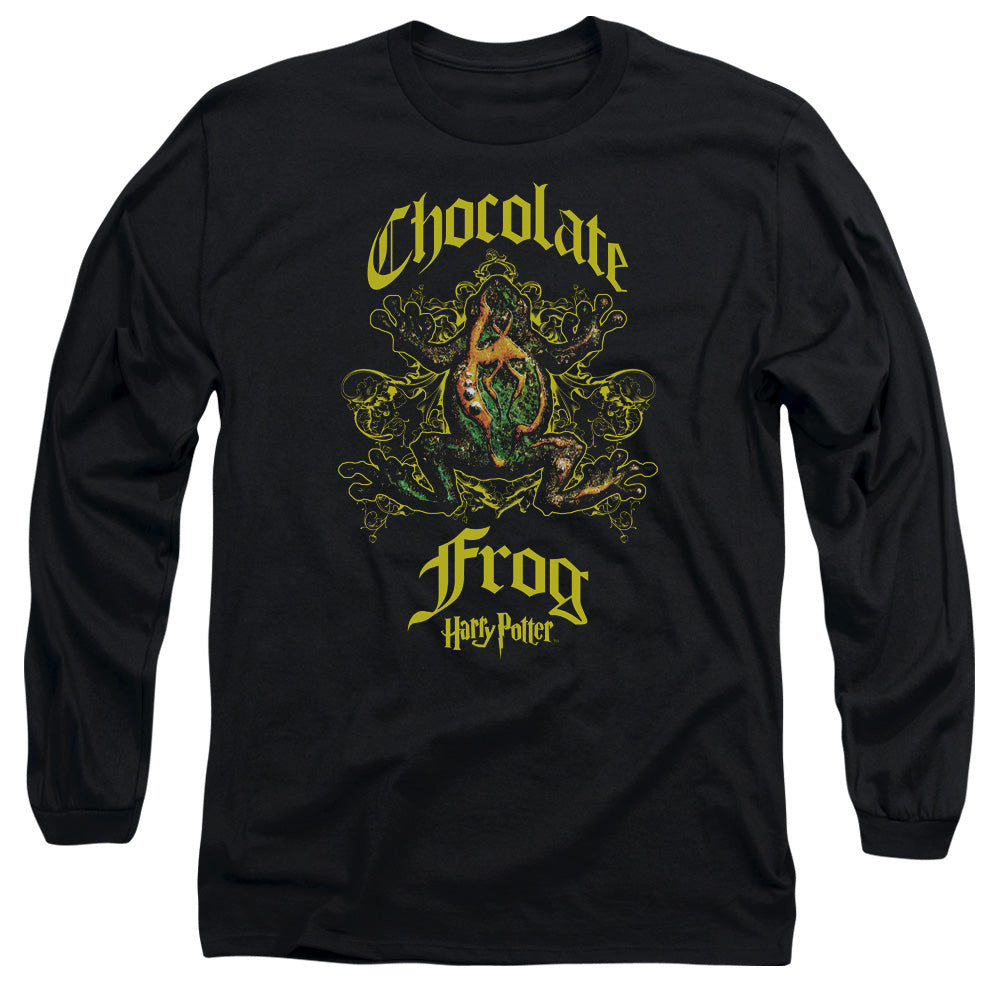 Harry Potter Chocolate Frog Mens Long Sleeve Shirt Black Officially Licensed