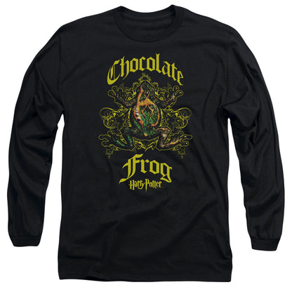 Harry Potter Chocolate Frog Mens Long Sleeve Shirt Black Officially Licensed