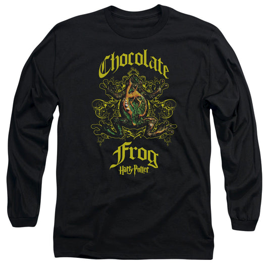 Harry Potter Chocolate Frog Mens Long Sleeve Shirt Black Officially Licensed