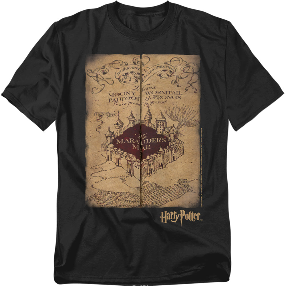 Harry Potter Marauders Map Mens T Shirt Black