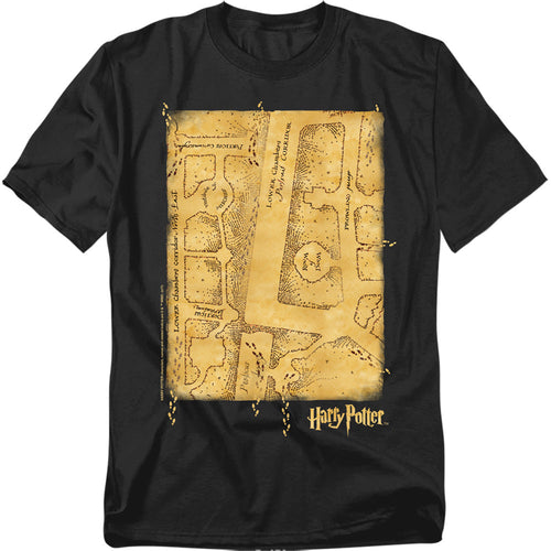 Harry Potter Marauders Map Interior Mens T Shirt Black