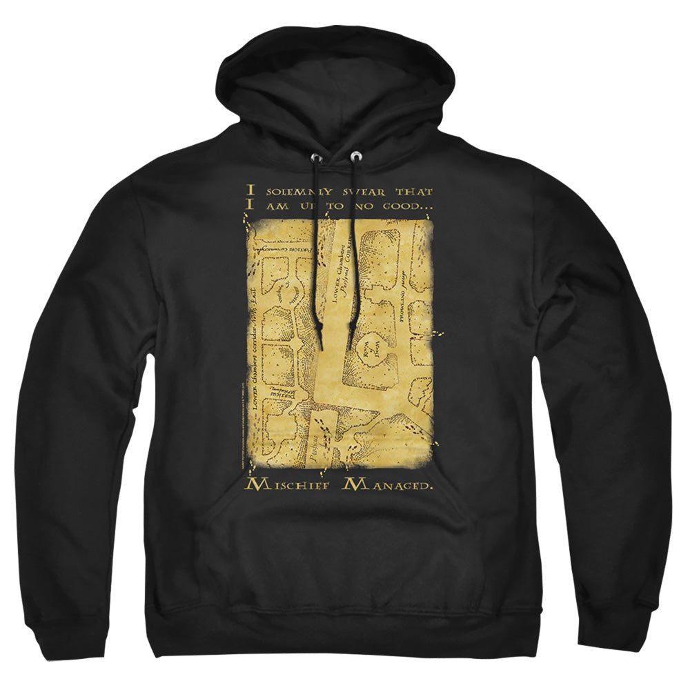 Harry Potter Marauders Map Interior Words Mens Hoodie Black