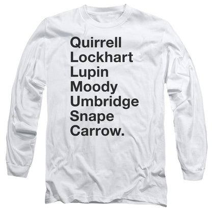 Harry Potter Professors Mens Long Sleeve Shirt White Officially Licensed