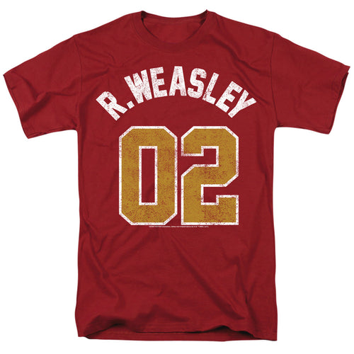Harry Potter Weasley Jersey Mens T Shirt Cardinal