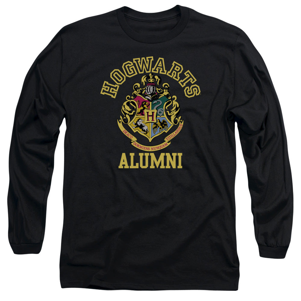Harry Potter Hogwarts Alumni Crest Mens Long Sleeve Shirt Black Officially Licensed