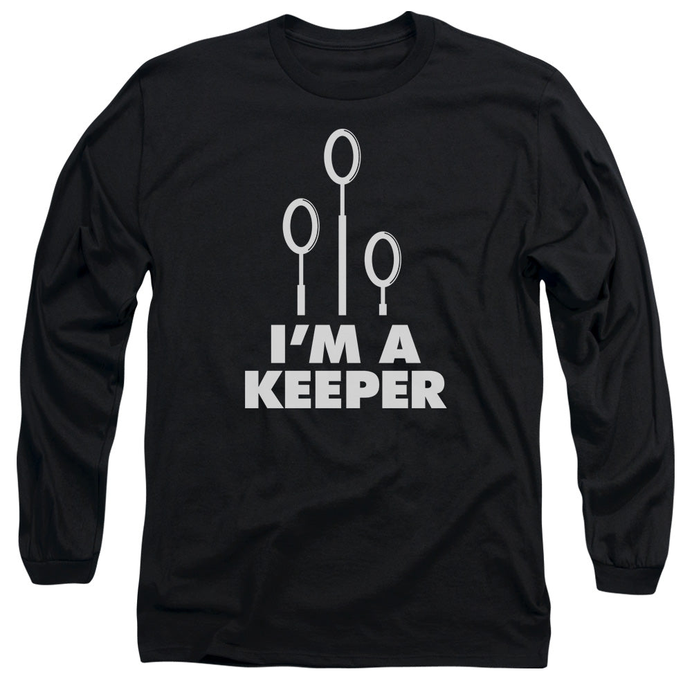 Harry Potter Keeper Mens Long Sleeve Shirt Black Officially Licensed