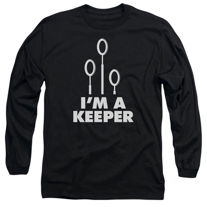 Harry Potter Keeper Mens Long Sleeve Shirt Black Officially Licensed