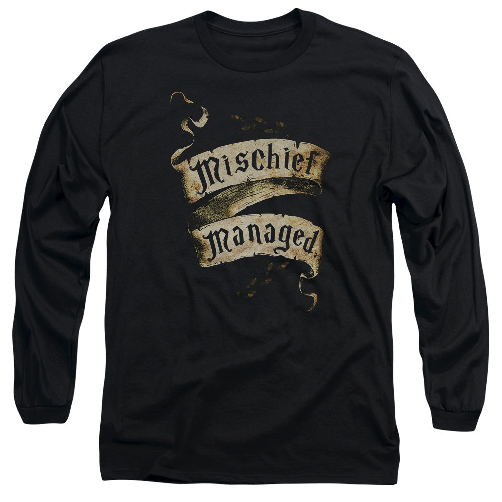 Harry Potter Mischief Managed Mens Long Sleeve Shirt Black Officially Licensed