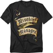Load image into Gallery viewer, Harry Potter Mischief Managed Mens T Shirt Black
