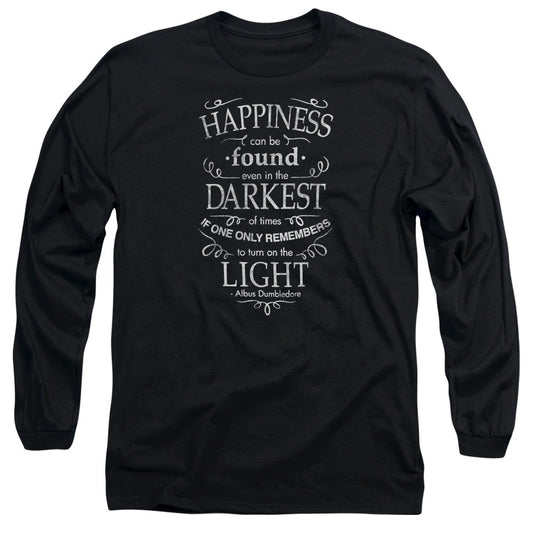Harry Potter Happiness Mens Long Sleeve Shirt Black