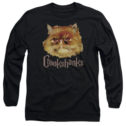 Harry Potter Crookshanks Color Mens Long Sleeve Shirt Black