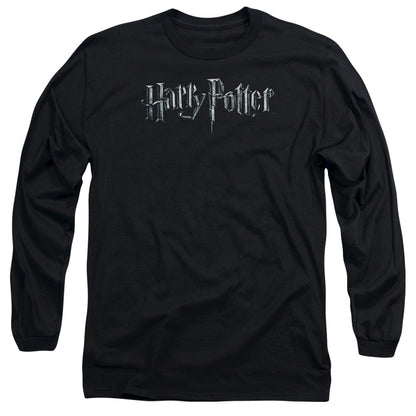 Harry Potter Logo Mens Long Sleeve Shirt Black Officially Licensed