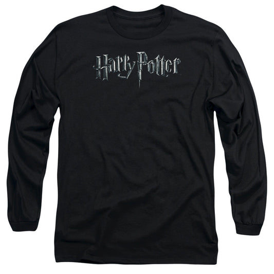Harry Potter Logo Mens Long Sleeve Shirt Black Officially Licensed