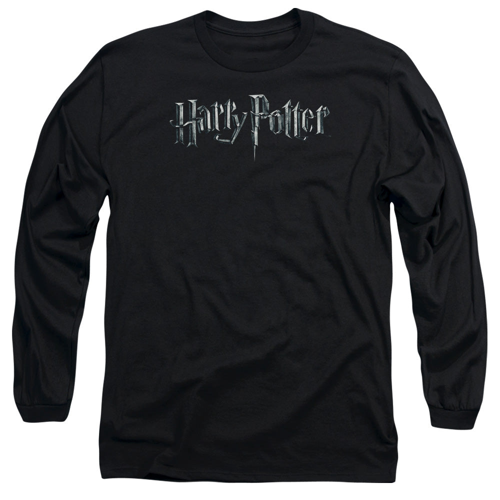 Harry Potter Logo Mens Long Sleeve Shirt Black Officially Licensed