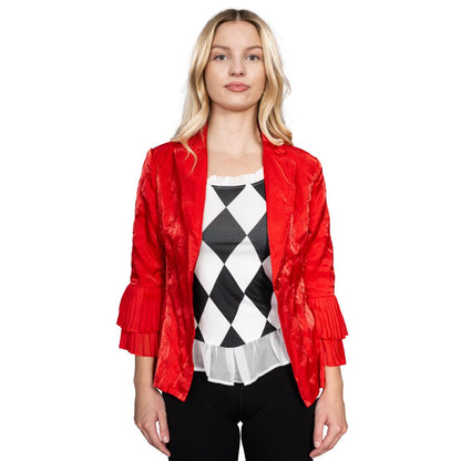 Harley Girl Super Villain Halloween Cosplay Jacket & Shirt Costume Set