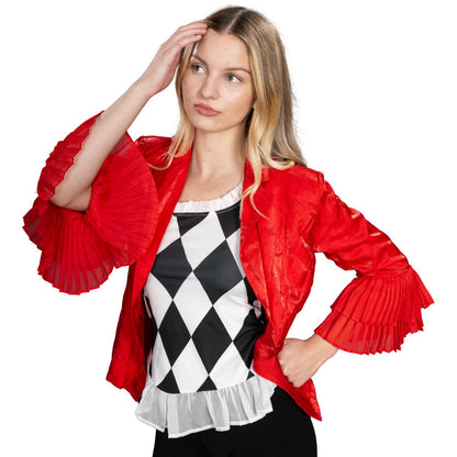 Harley Girl Super Villain Halloween Cosplay Jacket & Shirt Costume Set