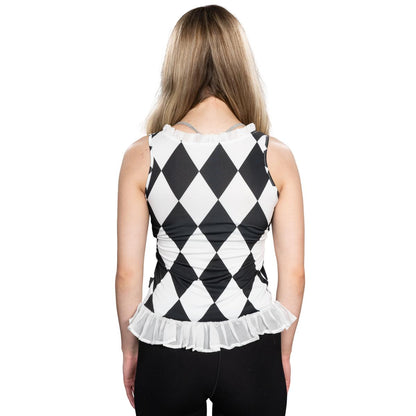 Harley Girl Super Villain Halloween Cosplay Jacket & Shirt Costume Set