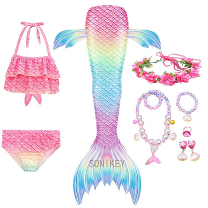 Swimming Mermaid Tail Girls Costume