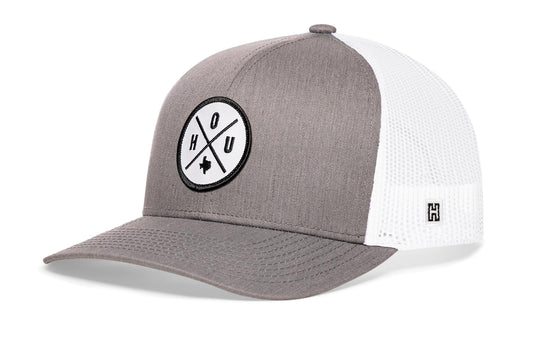 Houston Trucker Haka Hat Gray-White HOU X Snapback