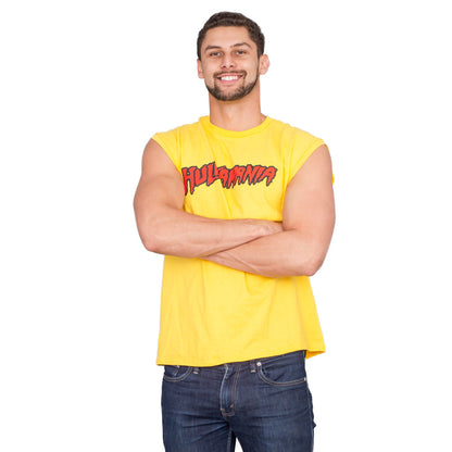 Hulk Hogan Hulkamania Sleeveless Mens T Shirt Yellow