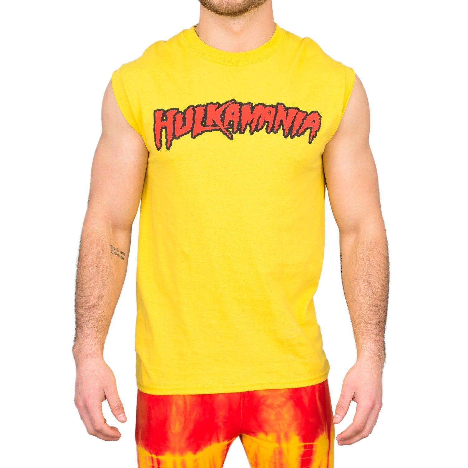 Hulk Hogan Hulkamania Sleeveless Mens T Shirt Yellow