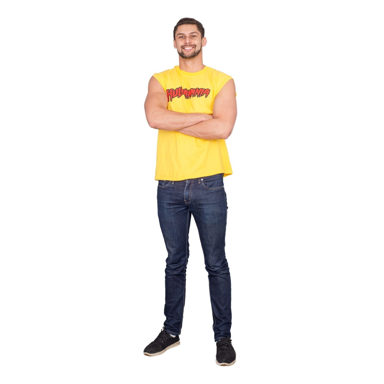 Hulk Hogan Hulkamania Sleeveless Mens T Shirt Yellow