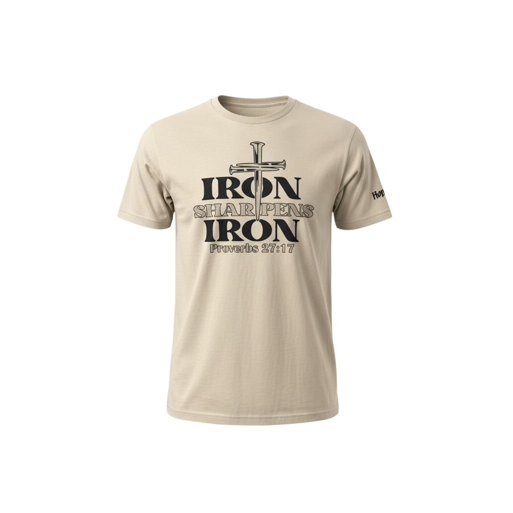 Iron Sharpens Iron 27:17 Proverbs Mens T Shirt