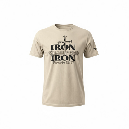 Iron Sharpens Iron 27:17 Proverbs Mens T Shirt