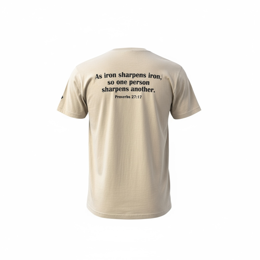 Iron Sharpens Iron 27:17 Proverbs Mens T Shirt