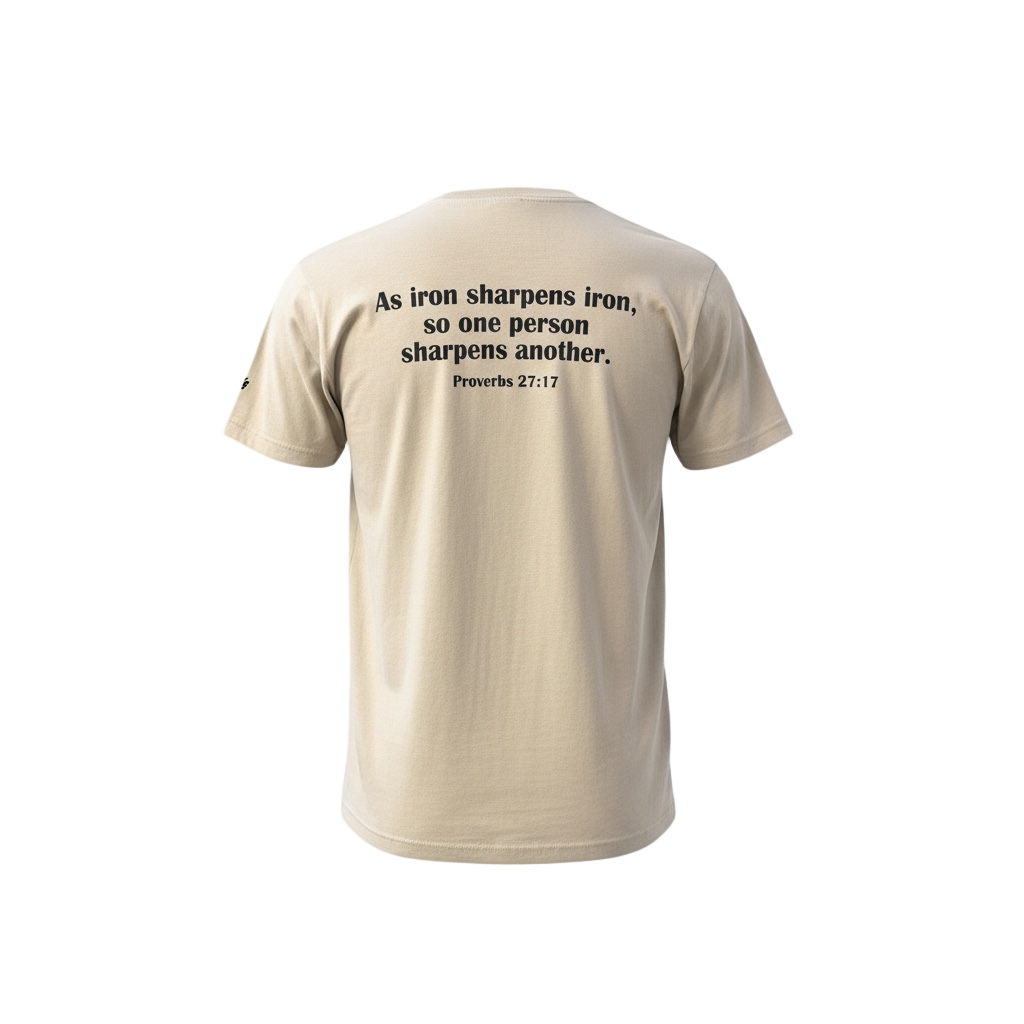Iron Sharpens Iron 27:17 Proverbs Mens T Shirt